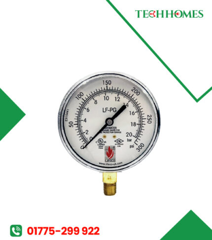 LIFECO PFE3935R1R11T2- LIFECO Pressure Gauge ¼" | Techhomes