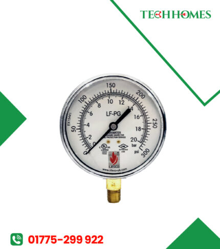 LIFECO PFE3935R1R11T2- LIFECO Pressure Gauge ¼" BSPT Connection | Techhomes