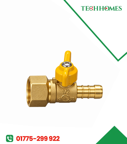LPG Gas Valve with Hose Barb Connection Kitchen Valve Gas - Image 1