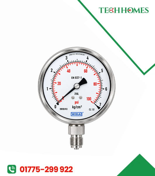 WIKA Pressure Gauge – 100mm, 0–10 kg WIKA Pressure Gauge – 100mm, 0–10 kg/cm² - Image 1